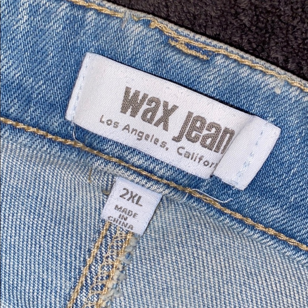 High Rise Biker Jean Shorts 2XL